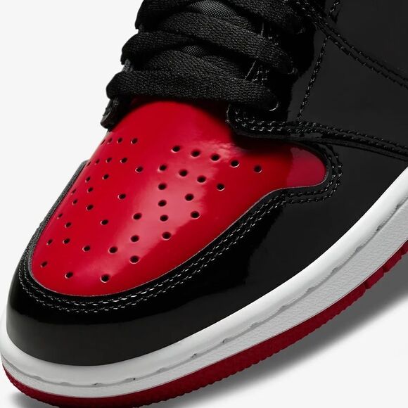 Nike Air Jordan 1 Retro High Patent Leather Bred  Black Red Size 14 555088-063 main image 13